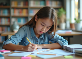 Les meilleures tactiques pour exceller au concours de CPE Etudiant concentré travaillant à une table de bibliothèque