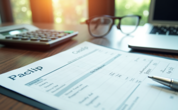 Comment la journée de carence modifie la paie des employés de la fonction publique ? Feuille de paie ouverte sur un bureau lumineux pour agents publics